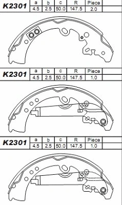 Brake Shoe Set (K2301)