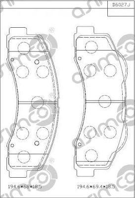 Accessory Kit, disc brake pad (KD6027)