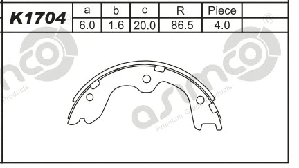 Brake Shoe Set (K1704)