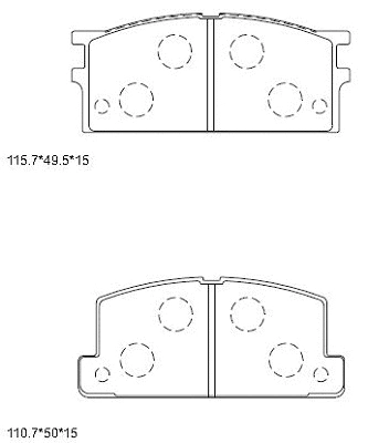 Brake Pad Set, disc brake (KD4347)
