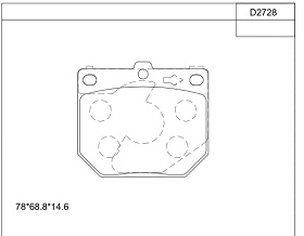 Brake Pad Set, disc brake (KD2728)