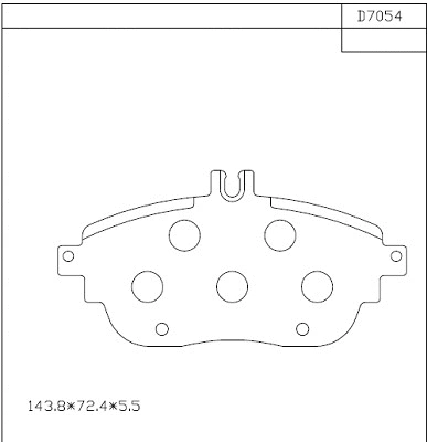 Brake Pad Set, disc brake (KD7054)