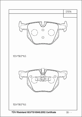 Brake Pad Set, disc brake (KD77219)