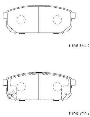 Brake Pad Set, disc brake (KD9718)