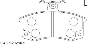 Brake Pad Set, disc brake (KD8702)