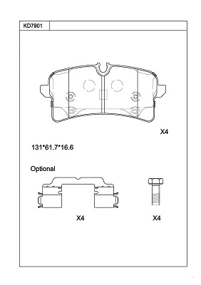 Brake Pad Set, disc brake (KD7901)