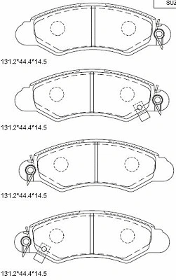 Brake Pad Set, disc brake (KD3749)