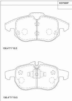 Brake Pad Set, disc brake (KD7569F)