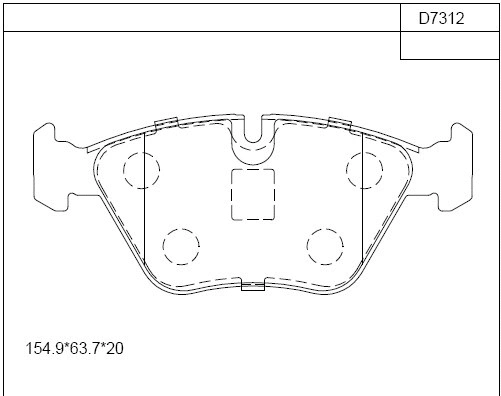 Brake Pad Set, disc brake (KD7312)