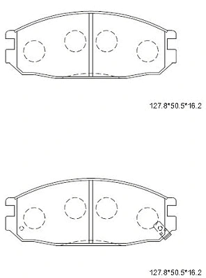 Brake Pad Set, disc brake (KD1615)