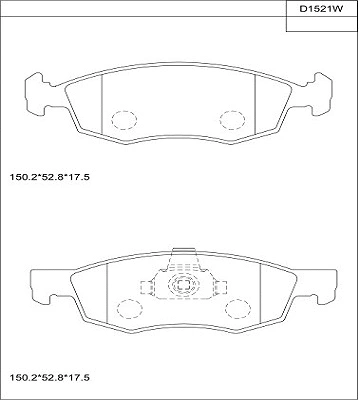Brake Pad Set, disc brake (KD1521W)