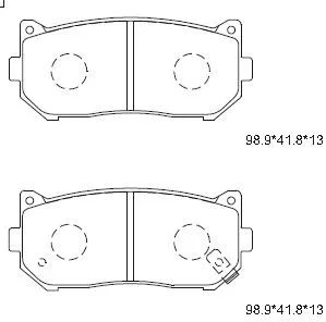 Brake Pad Set, disc brake (KD9701)