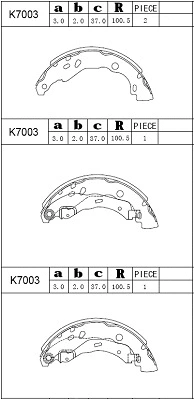 Brake Shoe Set (K7003)