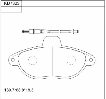 Brake Pad Set, disc brake (KD7323)