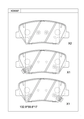 Brake Pad Set, disc brake (KD9087)