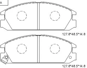 Brake Pad Set, disc brake (KD1721)