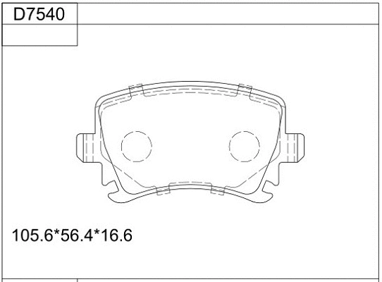 Brake Pad Set, disc brake (KD7540)