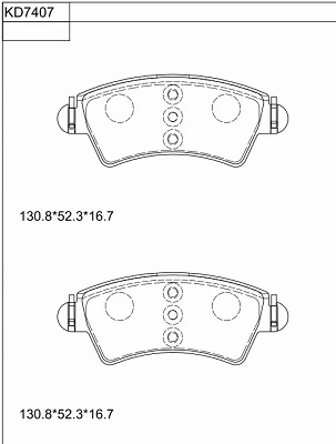 Brake Pad Set, disc brake (KD7407)