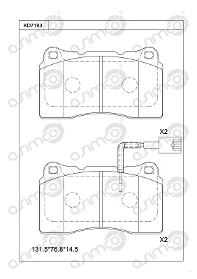 Brake Pad Set, disc brake (KD7193)