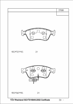 Brake Pad Set, disc brake (KD77527)