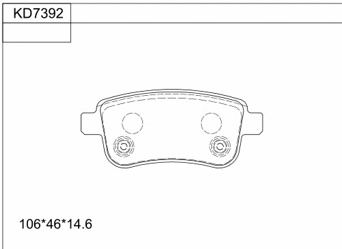 Brake Pad Set, disc brake (KD7392)