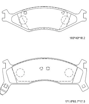 Brake Pad Set, disc brake (KD9710)