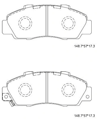 Brake Pad Set, disc brake (KD1758)