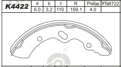 Brake Shoe Set (K4422)