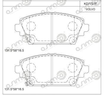 Brake Pad Set, disc brake (KD7727F)