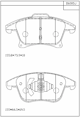 Brake Pad Set, disc brake (KD6005)