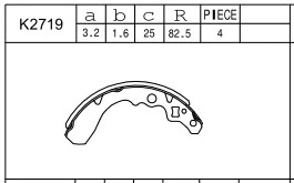 Brake Shoe Set (K2719)
