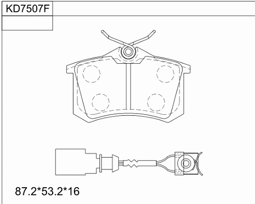 Brake Pad Set, disc brake (KD7507F)