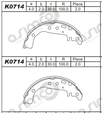 Brake Shoe Set (K0714)