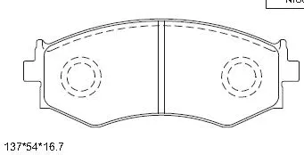 Brake Pad Set, disc brake (KD1716)