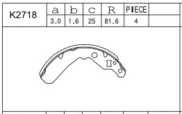 Brake Shoe Set (K2718)