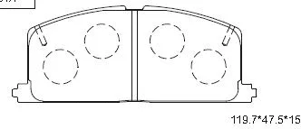 Brake Pad Set, disc brake (KD2776)