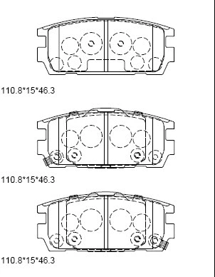 Brake Pad Set, disc brake (KD9712W)