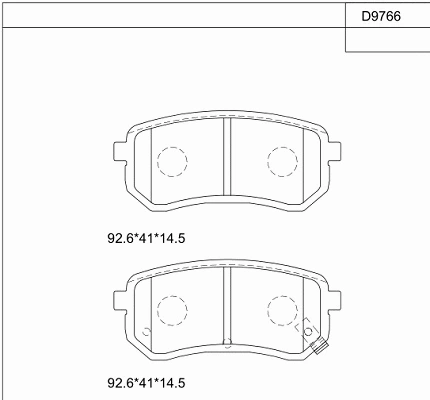 Brake Pad Set, disc brake (KD9766)