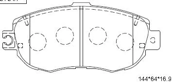 Brake Pad Set, disc brake (KD2741)