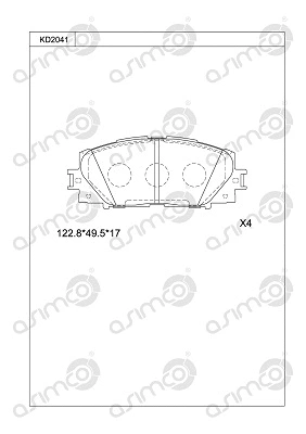 Brake Pad Set, disc brake (KD2041)