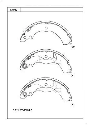 Brake Shoe Set (K4012)