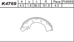 Brake Shoe Set (K4769)