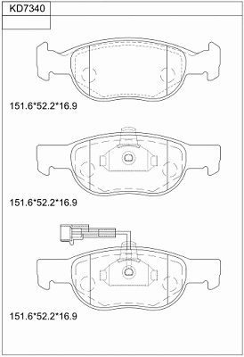 Brake Pad Set, disc brake (KD7340)