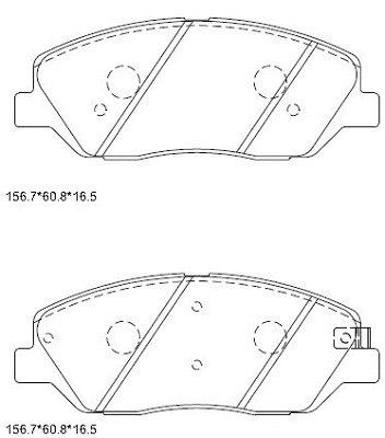 Brake Pad Set, disc brake (KD9728)