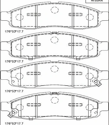 Brake Pad Set, disc brake (KD1414)