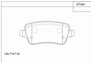 Brake Pad Set, disc brake (KD7384)
