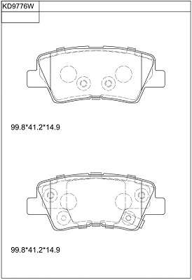 Brake Pad Set, disc brake (KD9776W)