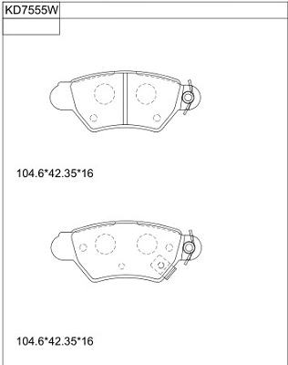 Brake Pad Set, disc brake (KD7555W)