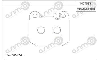 Brake Pad Set, disc brake (KD7593)
