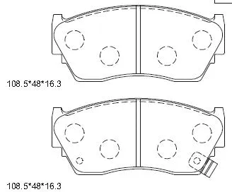 Brake Pad Set, disc brake (KD1727)